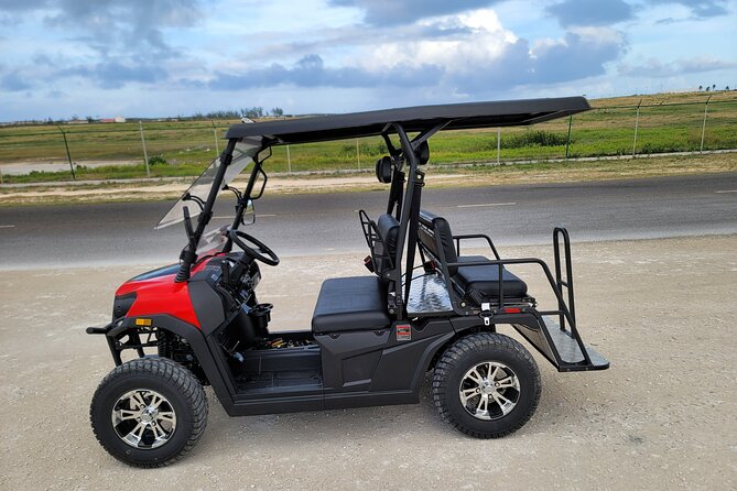 4Seater UTV Golf Cart in Grand Turk - Weather and road reality: rain cover, but don’t plan on off-road
