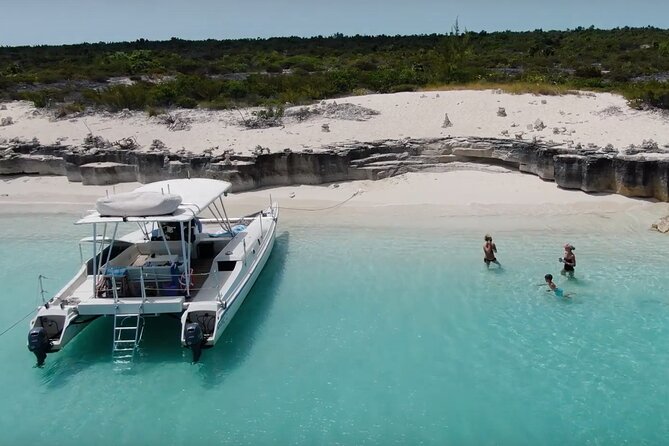 Half Day Private Charter of the Caicos Cays - The Caicos Catalyst setup: shaded decks, easy lounging, real comfort