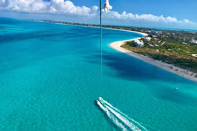 Private 4hr Parasail - Snorkel & Water-Sports Adventure, Turks and Caicos - Hovering above Providenciales: what makes this experience special