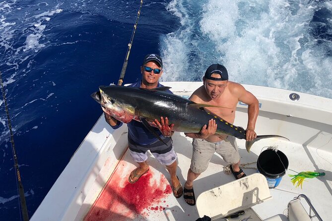 Private Deep Sea Fishing 1/2 Day morning on"Angler Management" - Snorkel and swim breaks: how the trip stays fun even when fishing slows